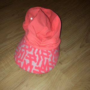 Bright coral lululemon woman’s running hat